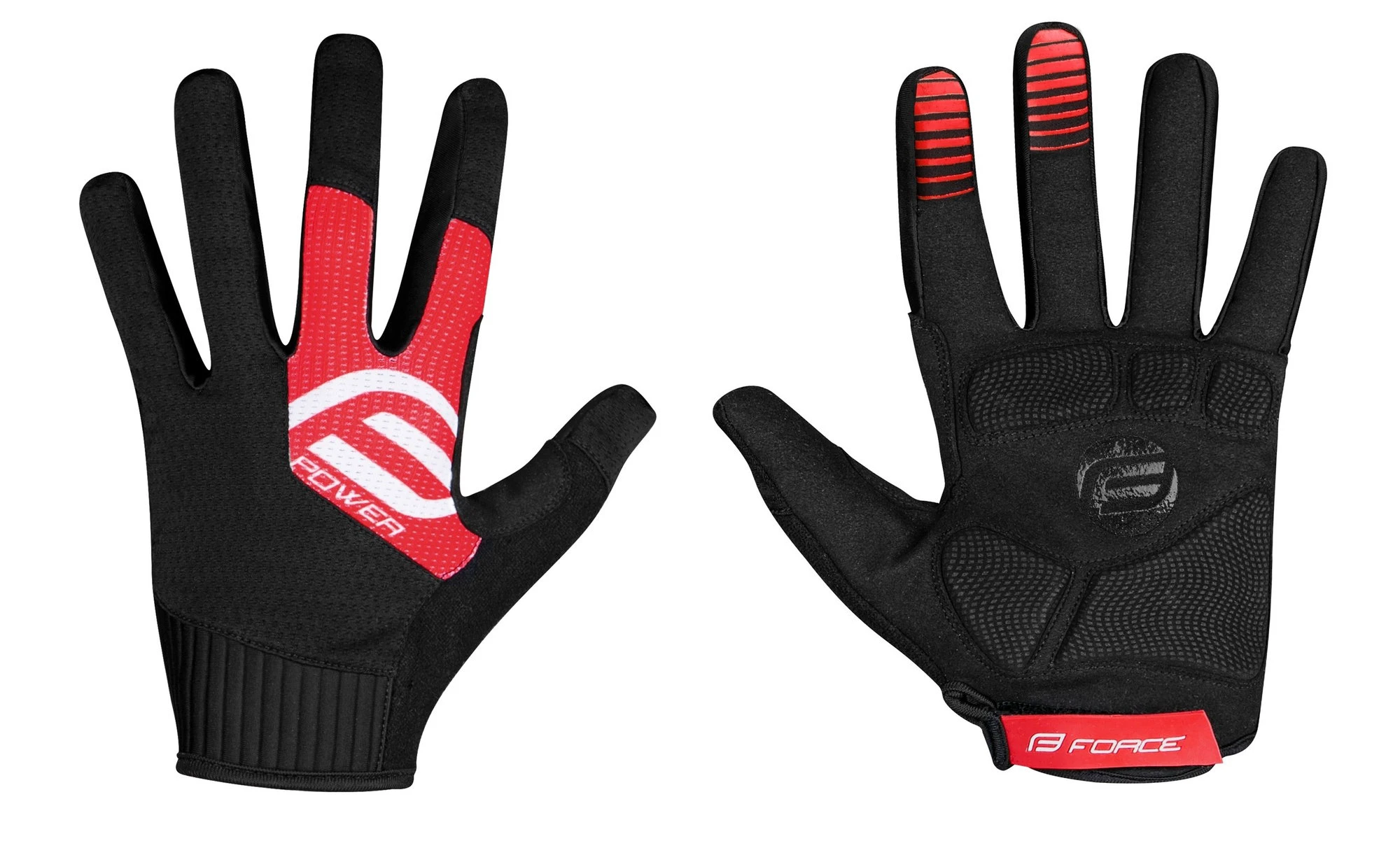 1. Manusi Force MTB Power Negru/Rosu XXL
