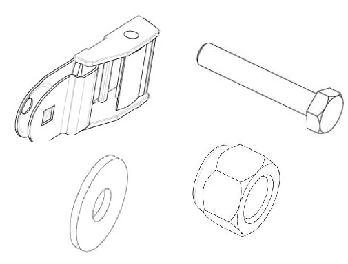 1. Set suruburi pentru suporturile de biciclete Menabo Main / Biki / Mistral