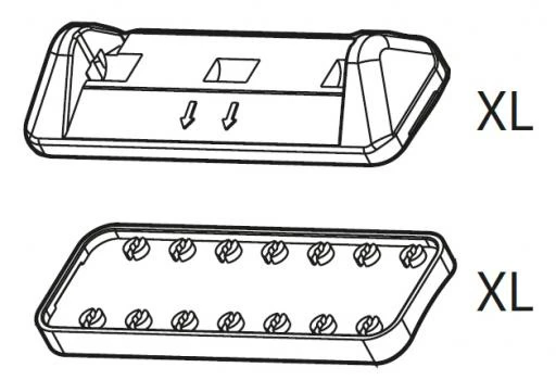 1. Set tampon de baza XL pentru talpile Menabo Delta / Omega