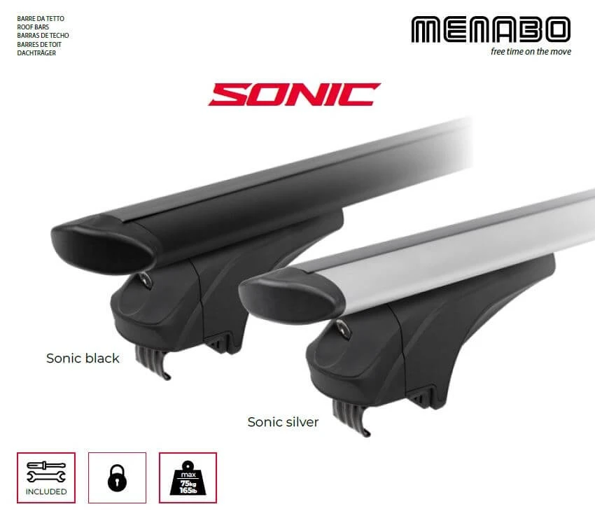6. Bare transversale Menabo Sonic Silver pentru BMW Serie 5 (G31) Touring 2017+