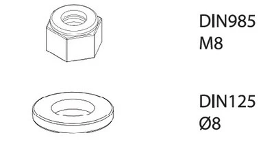 1. Set suruburi BO0009 pentru barele Menabo Professional