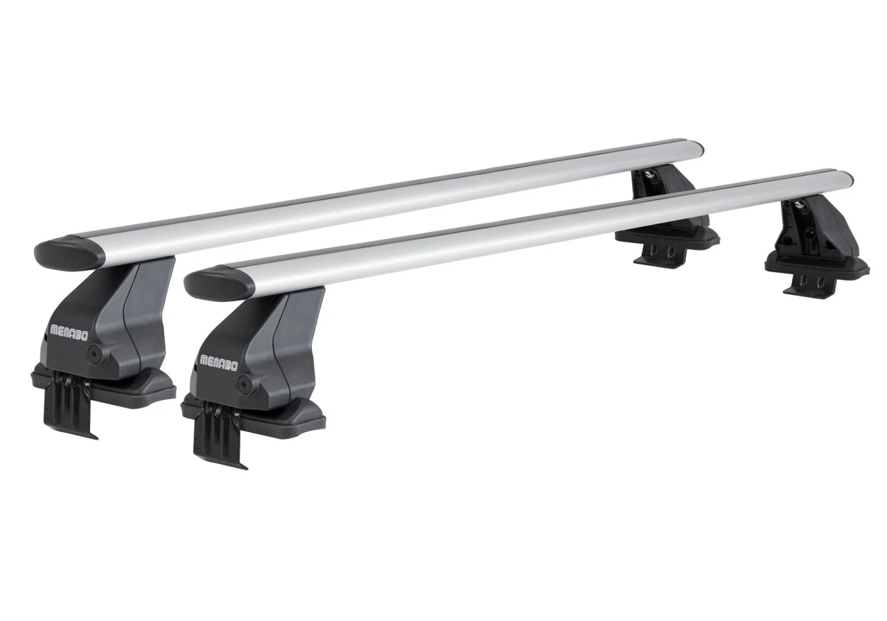 1. Bare transversale Menabo Omega Plus Silver L cu talpi (fara kit de prindere)
