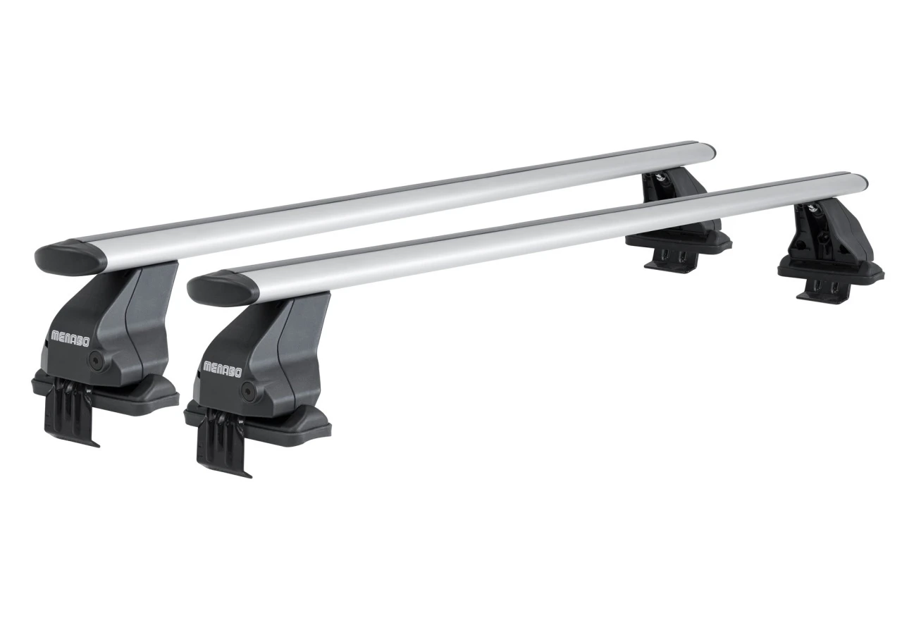 1. Bare transversale Menabo Omega Plus Silver M cu talpi (fara kit de prindere)