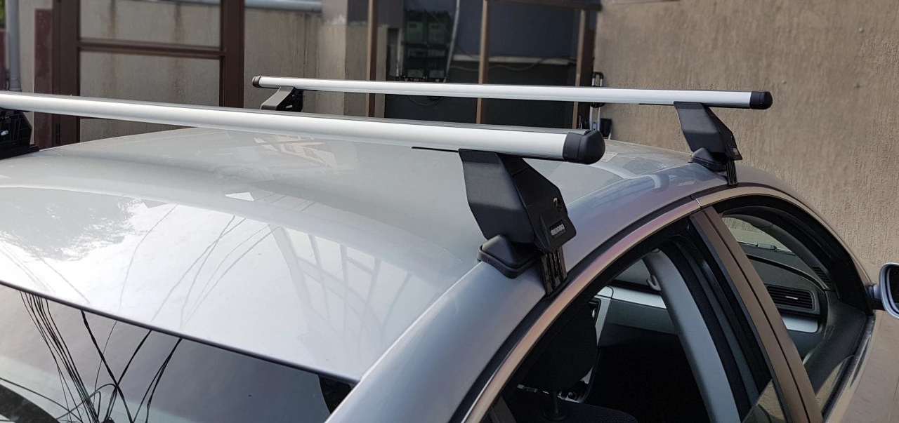 6. Bare transversale Menabo Tema Aluminiu pentru Volkswagen Polo V (6R), 3 usi, model 2009-2014