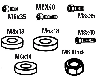 1. Set suruburi pentru kitul Menabo Fix Point 503