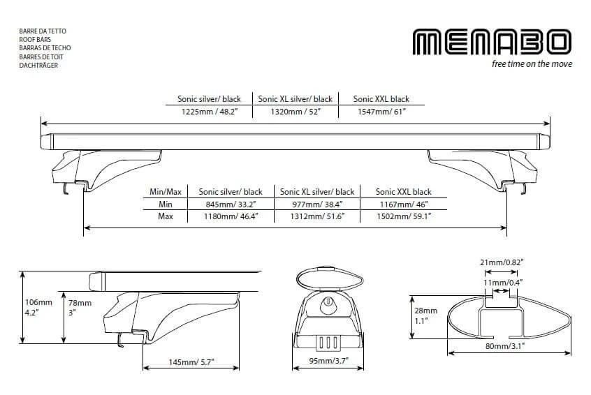 7. Bare transversale Menabo Sonic Silver pentru Ford Focus IV Wagon 2018+