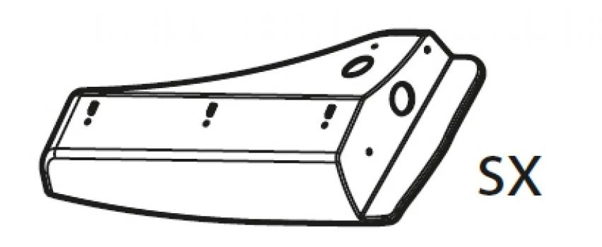1. Set spoiler stanga pentru suportul de biciclete Menabo Antares 3