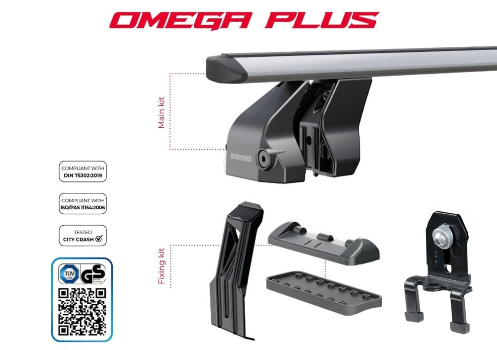 11. Bare transversale Menabo Omega Plus Aluminiu pentru Ford Focus I Station Wagon, 5 usi, model 1998-2005
