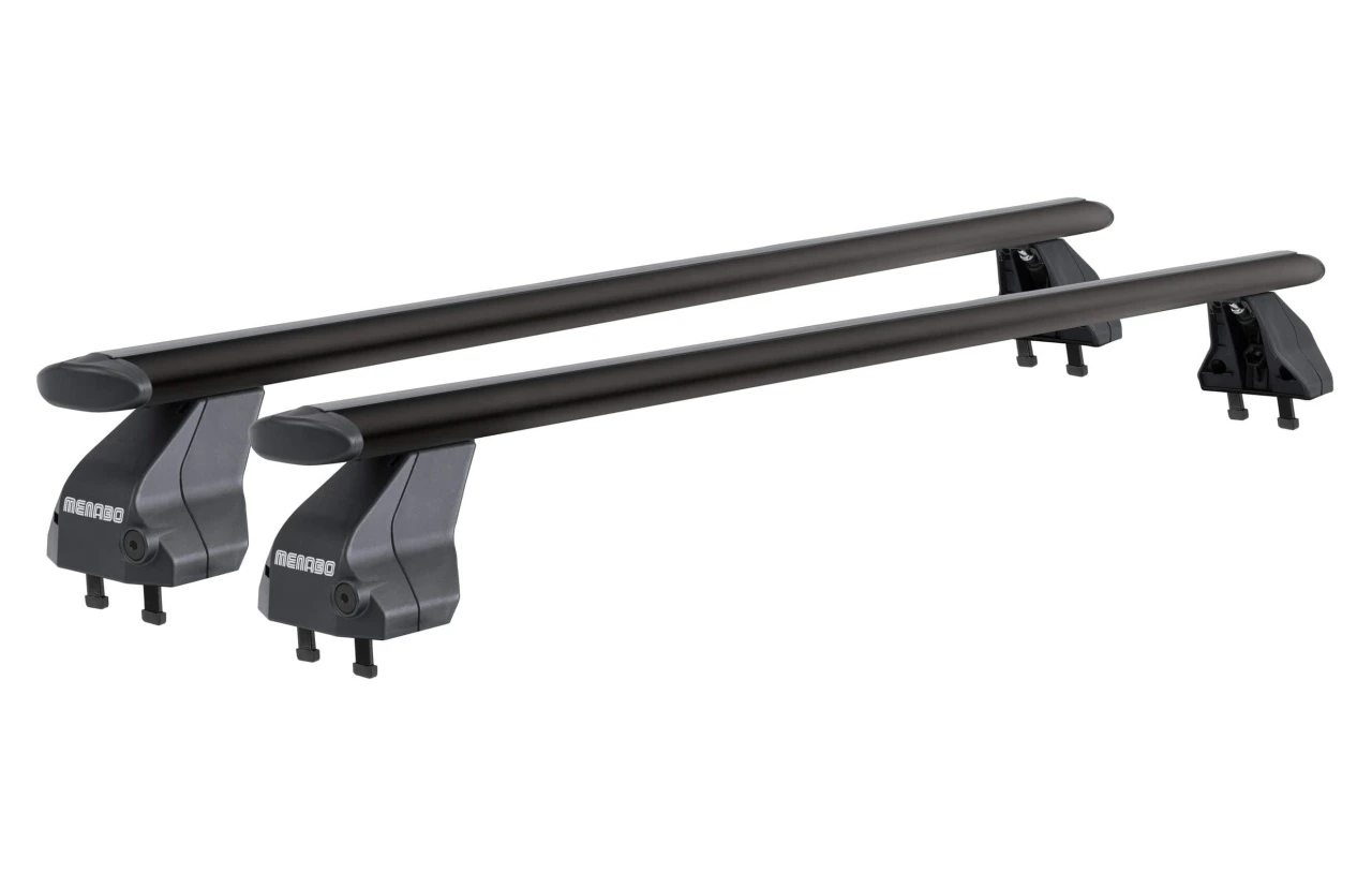1. Bare transversale Menabo Omega Plus Black pentru Ford Focus II, 5 usi, model 2004-2011