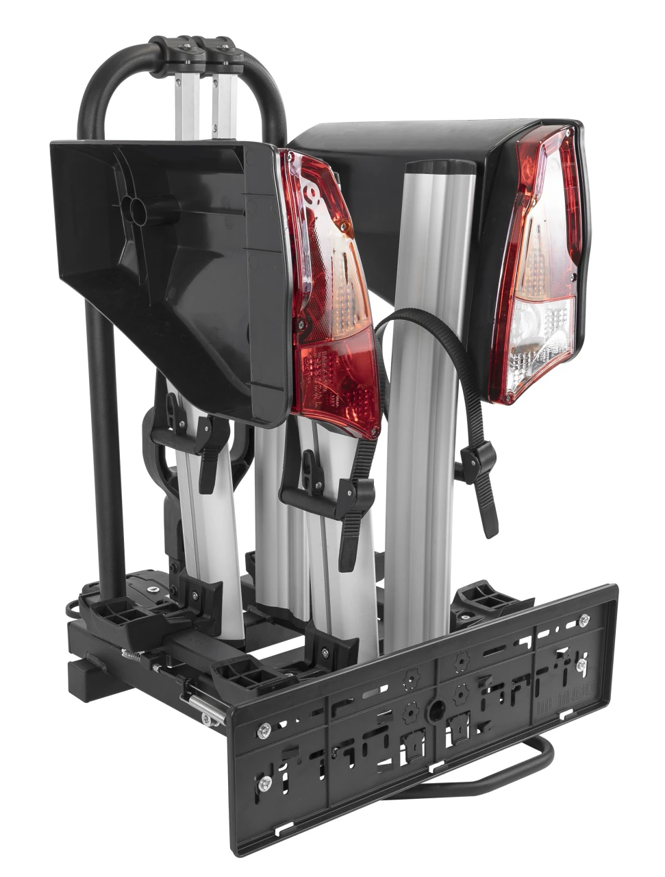 11. Suport biciclete Menabo Antares pentru 2 biciclete cu prindere pe carligul de remorcare, pliabil
