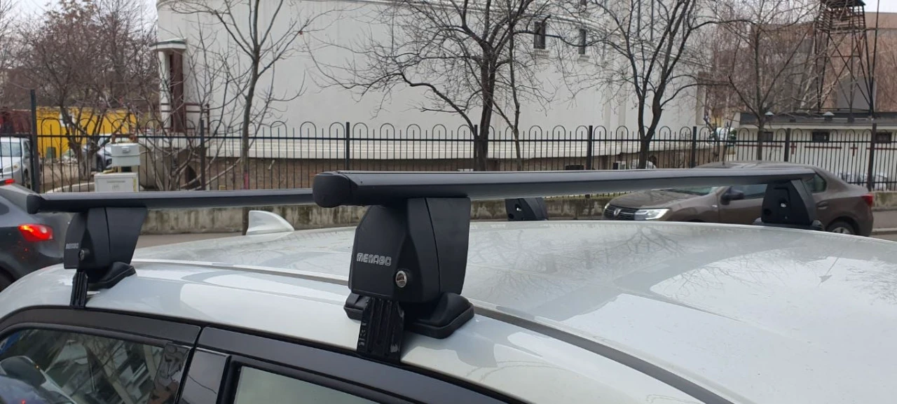 6. Bare transversale Menabo Delta Black pentru Peugeot 3008, 5 usi, model 2016-2020