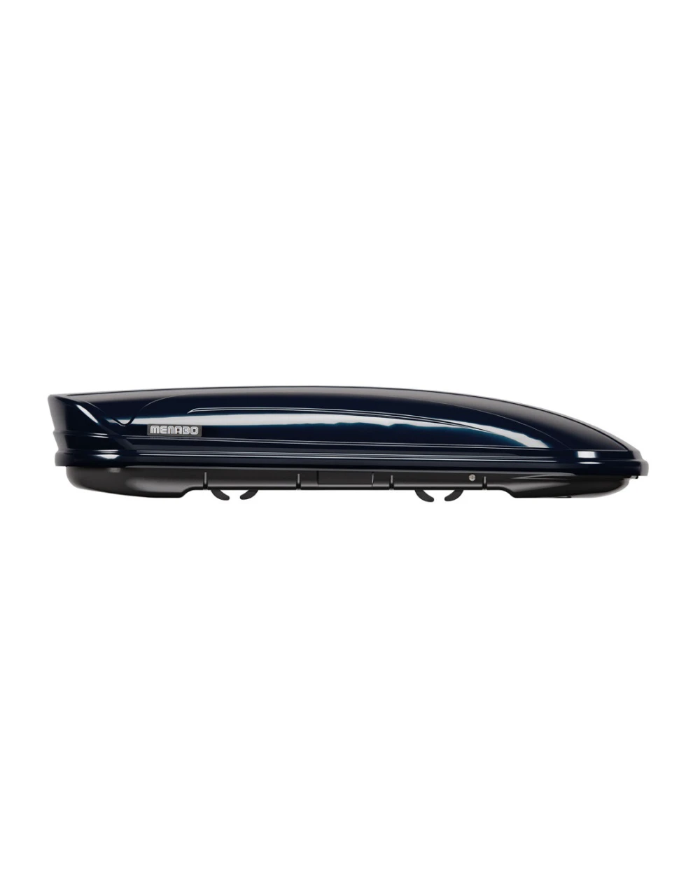 1. Cutie portbagaj Menabo Mania 460 Black DUO cu prindere Crab