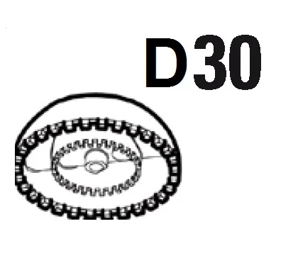1. Pinion dintat D30 pentru suportul de biciclete Menabo Meyster
