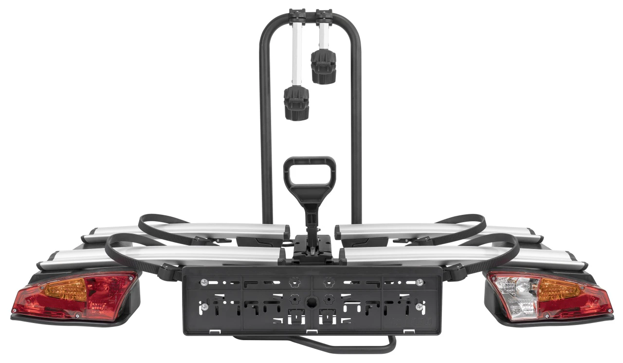 2. Suport biciclete Menabo Antares pentru 2 biciclete cu prindere pe carligul de remorcare, pliabil