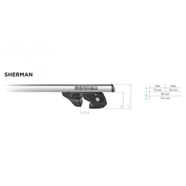 10. Bare transversale Menabo Sherman Silver XL pentru Mercedes GLE (W166) 2015-2018