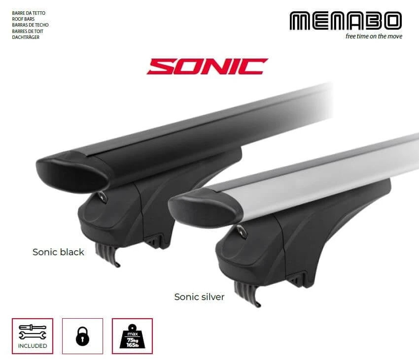 6. Bare transversale Menabo Sonic Silver pentru Skoda Fabia III (NJ) Wagon 2015+