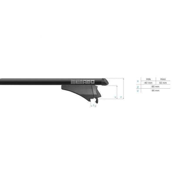 9. Bare transversale Menabo Tiger Black XL pentru Volvo XC60 2014-2017