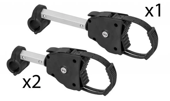 1. Set 2 brate scurte + 1 brat lung de prindere a cadrului bicicletei Menabo