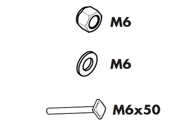 1. Set suruburi pentru extensia +1 a suportului Menabo Winny