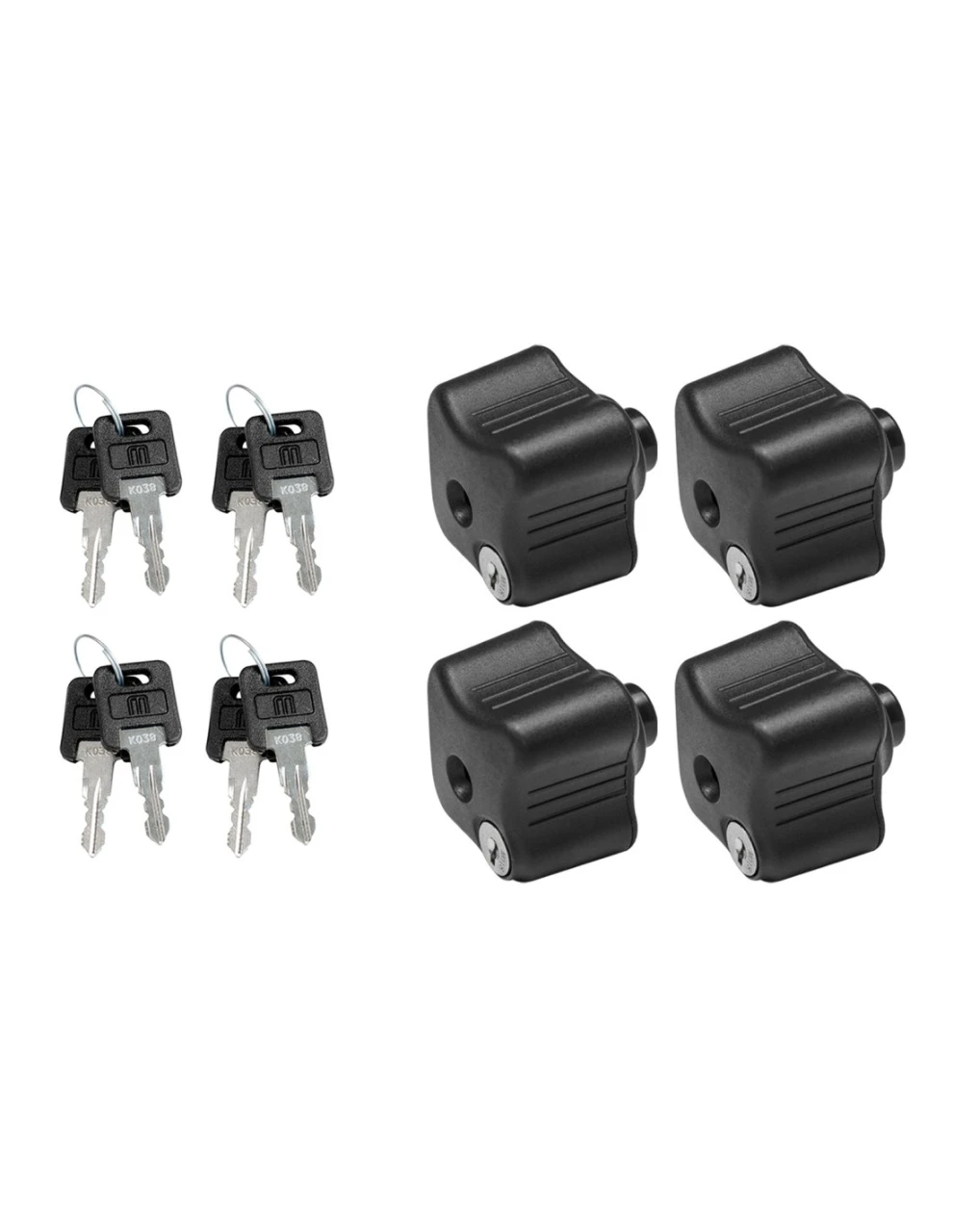 1. Set 4 butoane antifurt Menabo pentru suporturi de biciclete