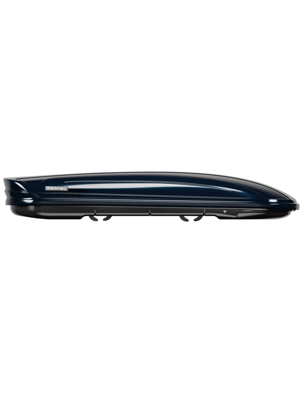 1. Cutie portbagaj Menabo Mania 580 Black DUO cu prindere Crab
