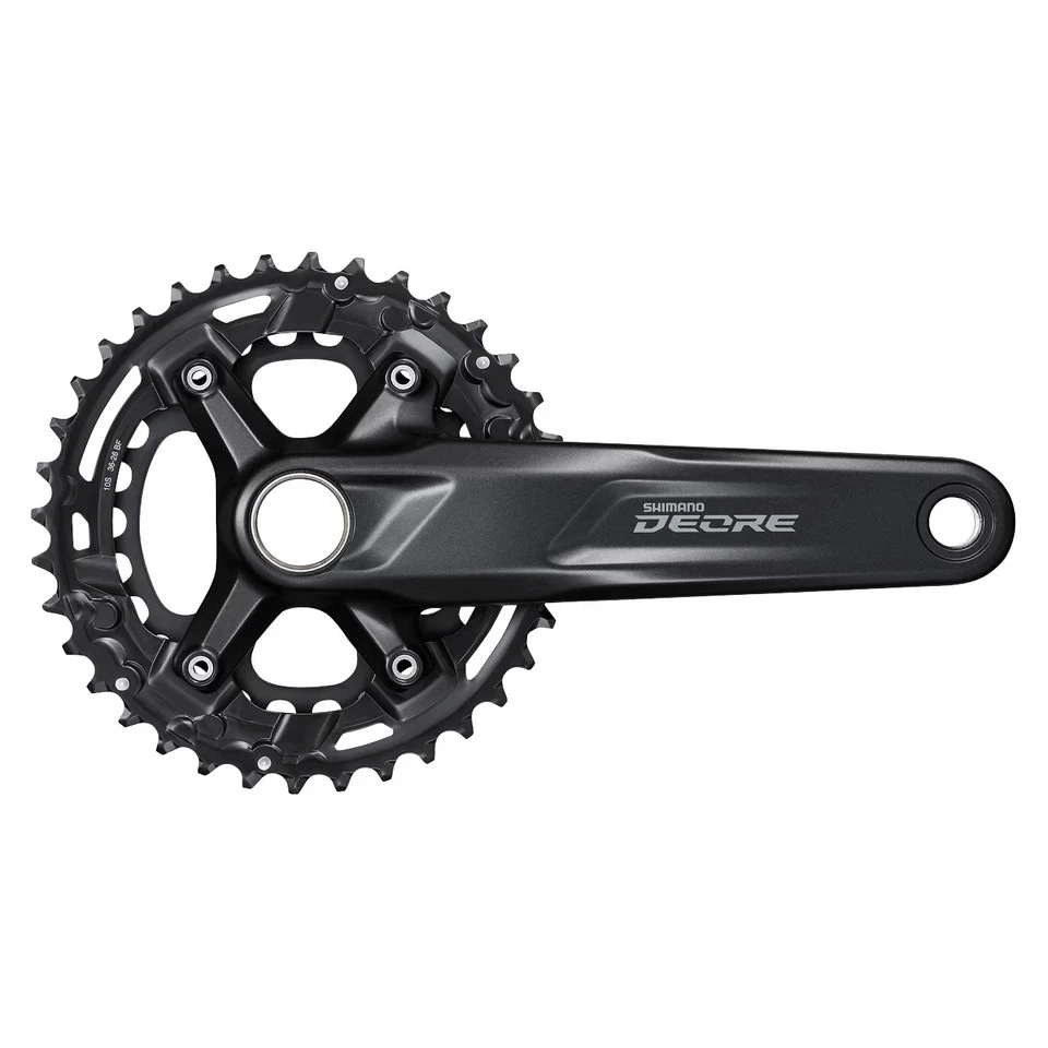 1. Angrenaj pedalier Shimano Deore FC-M4100-B2, 2x10 viteze, Hollowtech II, fara aparatoare lant, brate 170mm, fara BB, 36x26T