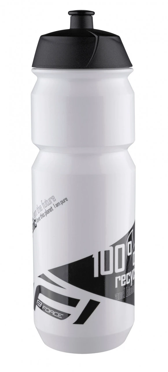 1. Bidon Force Bio 0.75l alb/negru