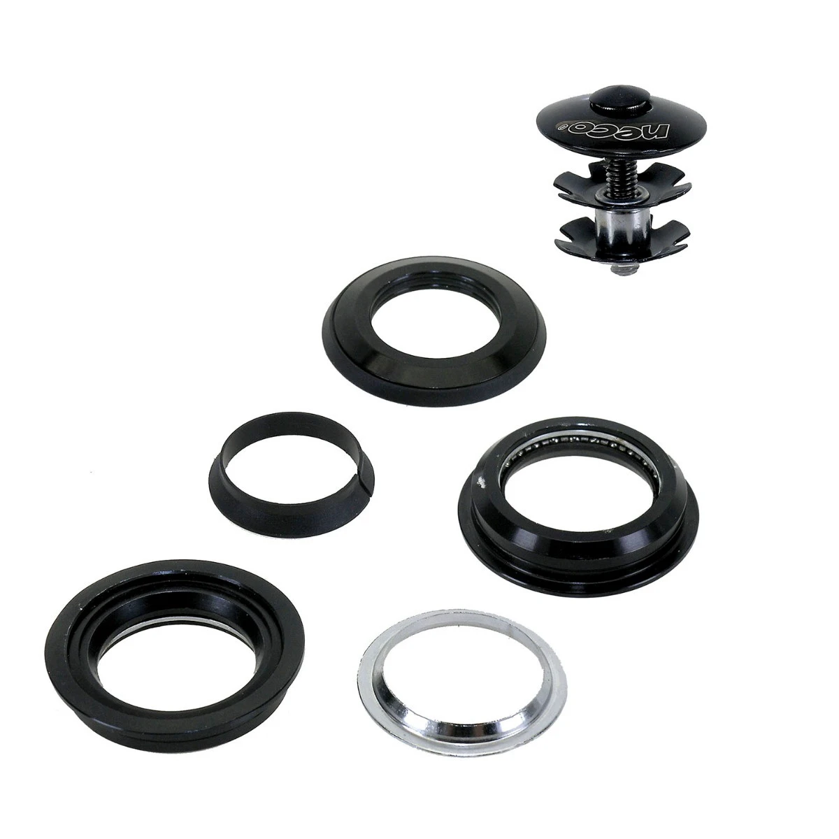 6. Cuveti Semi Integrati NECO 1.1/8" Aluminiu/Metal Negru