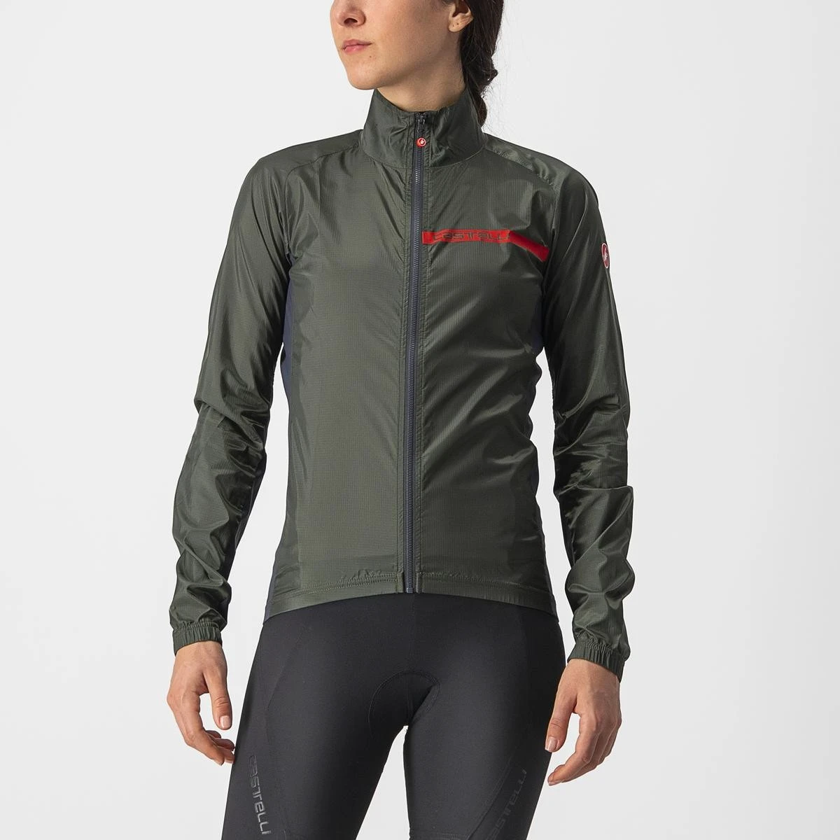 1. Jacheta de vant Castelli Squadra Stretch W de dama Kaki