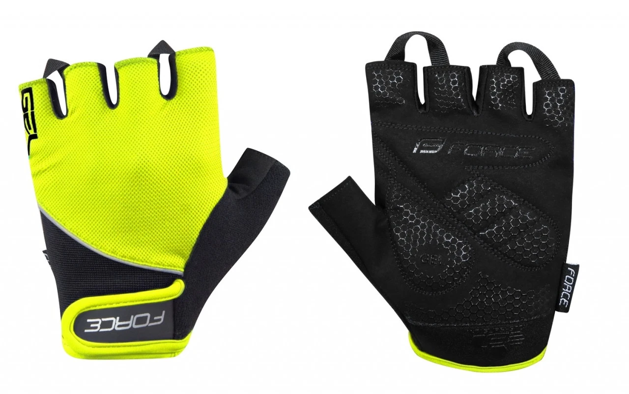 1. Manusi Force Gel fluo/negru