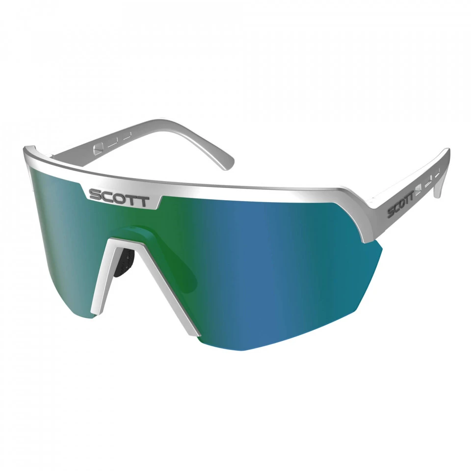 1. Ochelari de soare SCOTT Sport Shield Supersonic EDT. argintiu-crom verde
