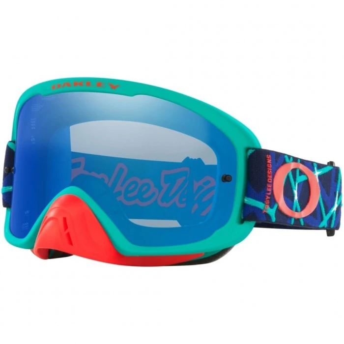 1. Ochelari Oakley O Frame 2.0 Troy Lee Designs Blue Webstar Black Ice Iridium Lens