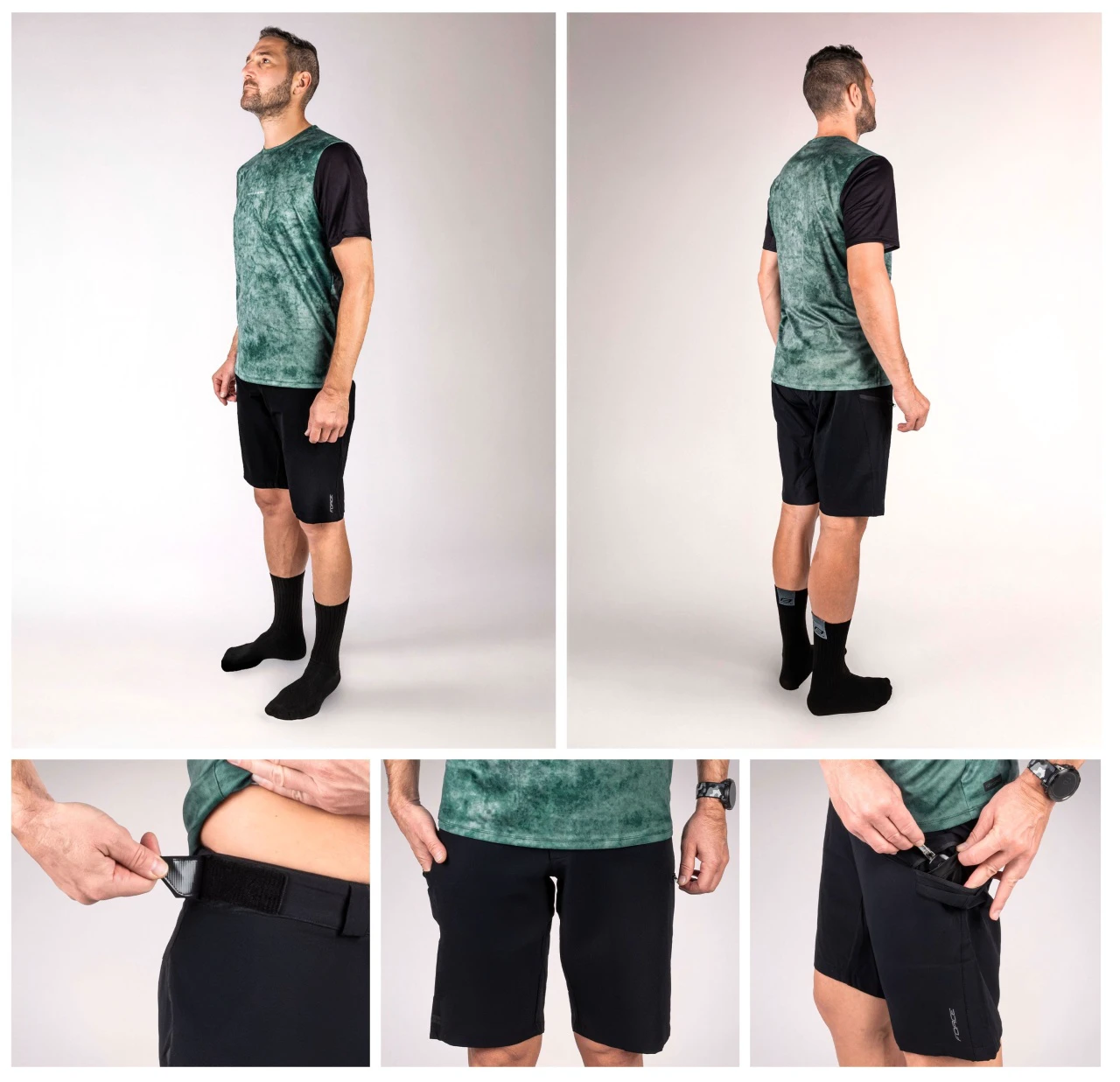 3. Pantaloni Scurti Force Mount MTB Negri XXL