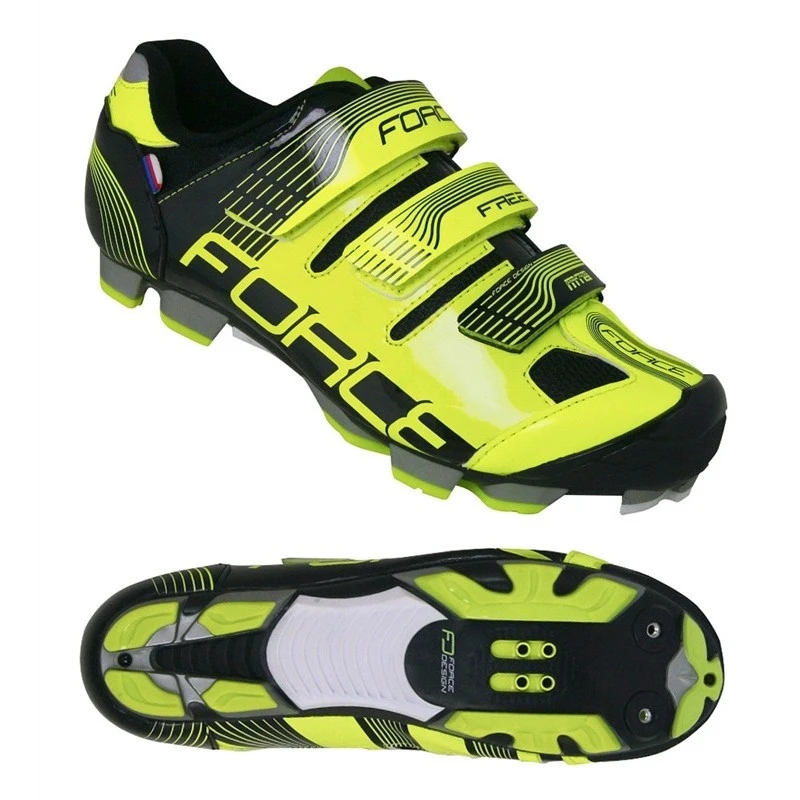 1. Pantofi Force Free MTB Negru/Fluo