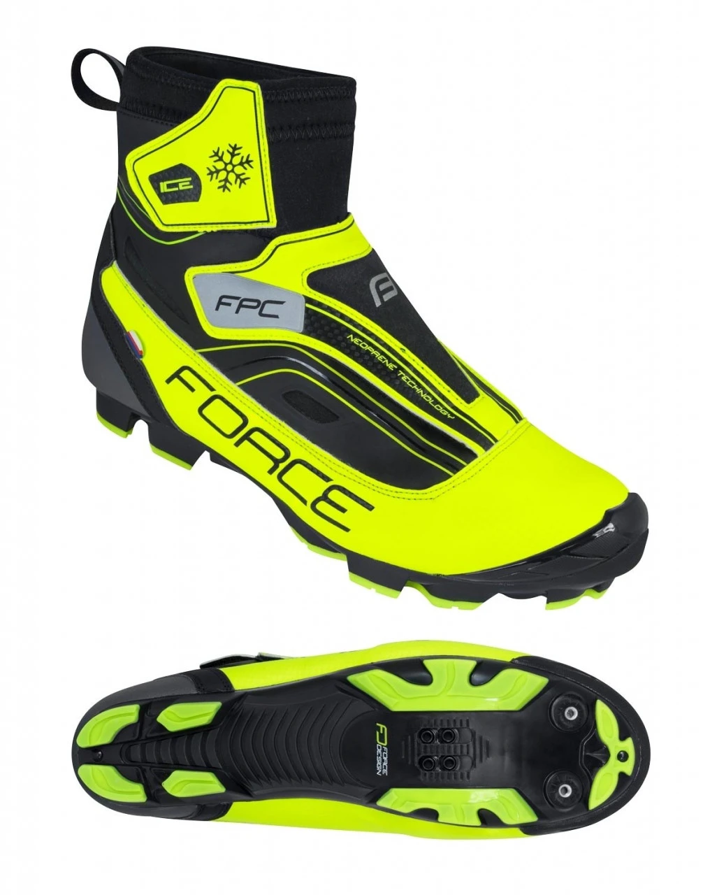 1. Pantofi iarna Force Ice MTB fluo