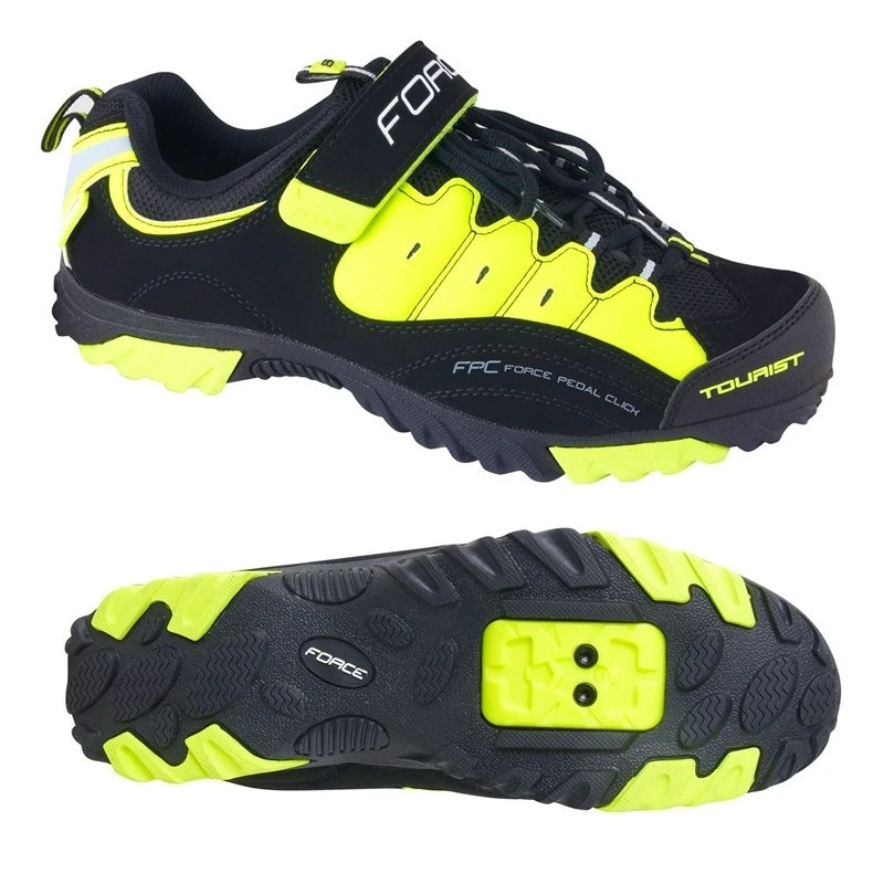 1. Pantofi Tourist Force Negru/Fluo