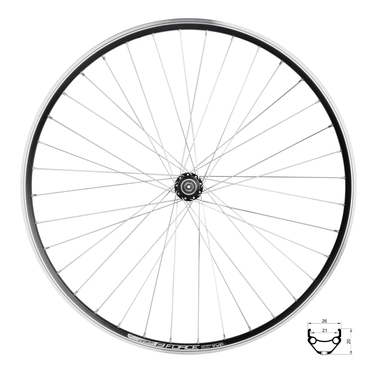 1. Roata spate Force Prime 622x21, 36 gauri