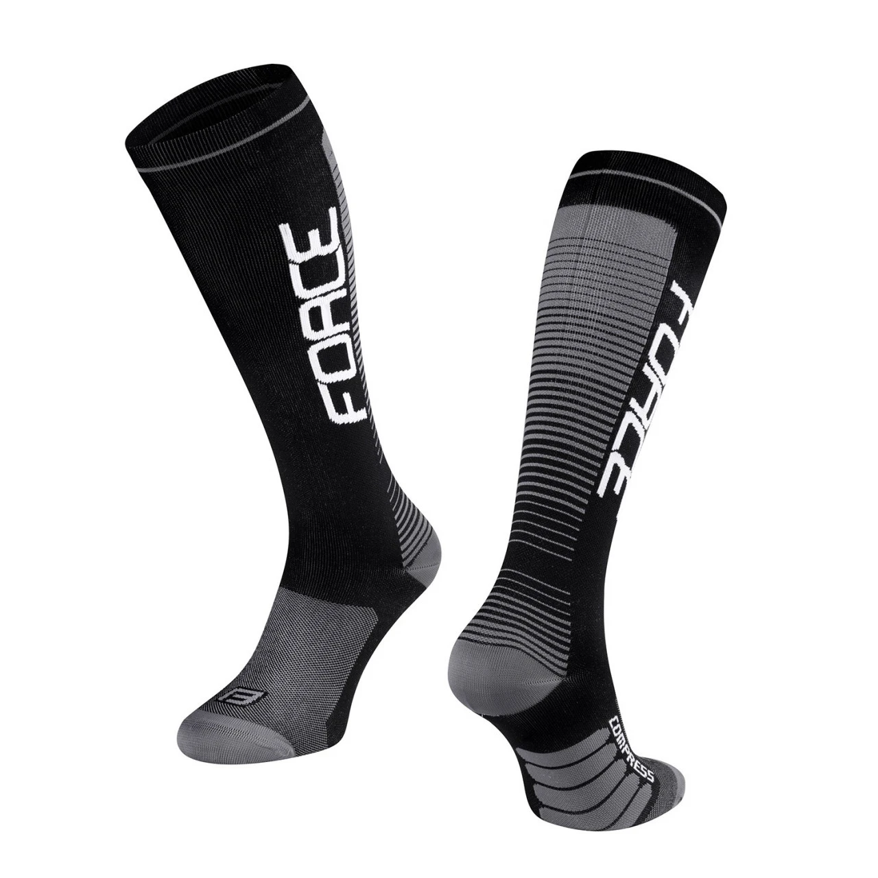 1. Sosete Force F Compress negru/gri