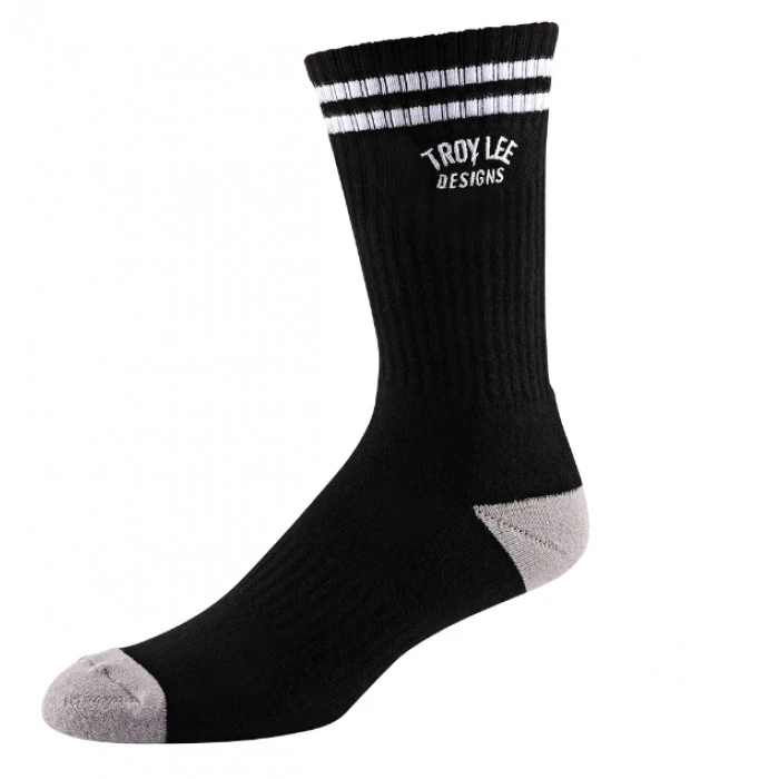 1. Sosete Troy Lee Designs Crew Bolt Black