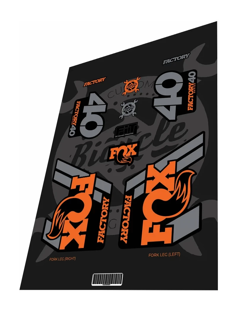1. Stickere adezive furca FOX Factory 40 2018 OEM Kashima