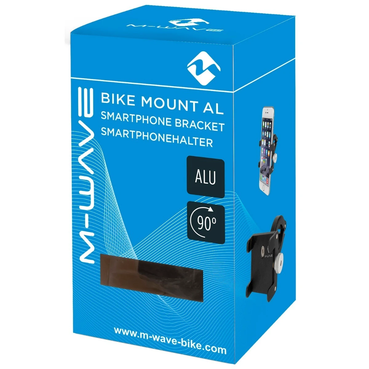 2. Suport Reglabil pentru Telefon M-WAVE Bike Mount AL 60-95 mm Aluminiu