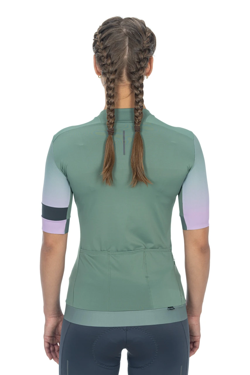 3. Tricou Ciclism CUBE Blackline WS Jersey Fade S/S Olive Violet