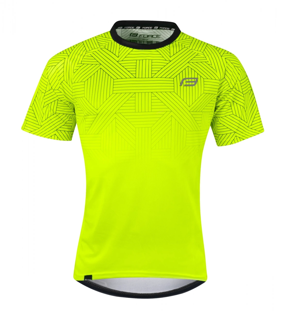 1. Tricou ciclism Force City fluo/negru