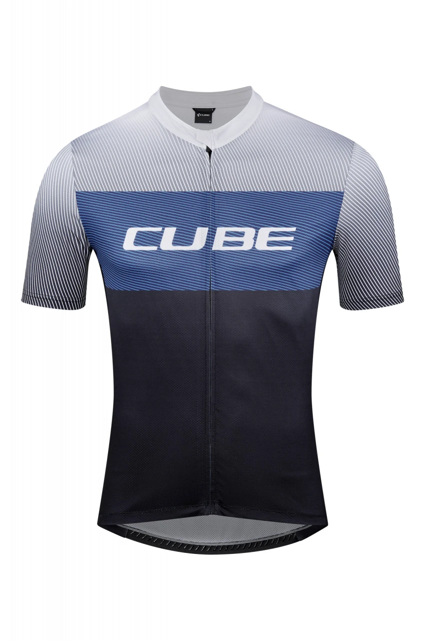 1. Tricou CUBE Teamline CMPT S/S Black/Blue/Grey