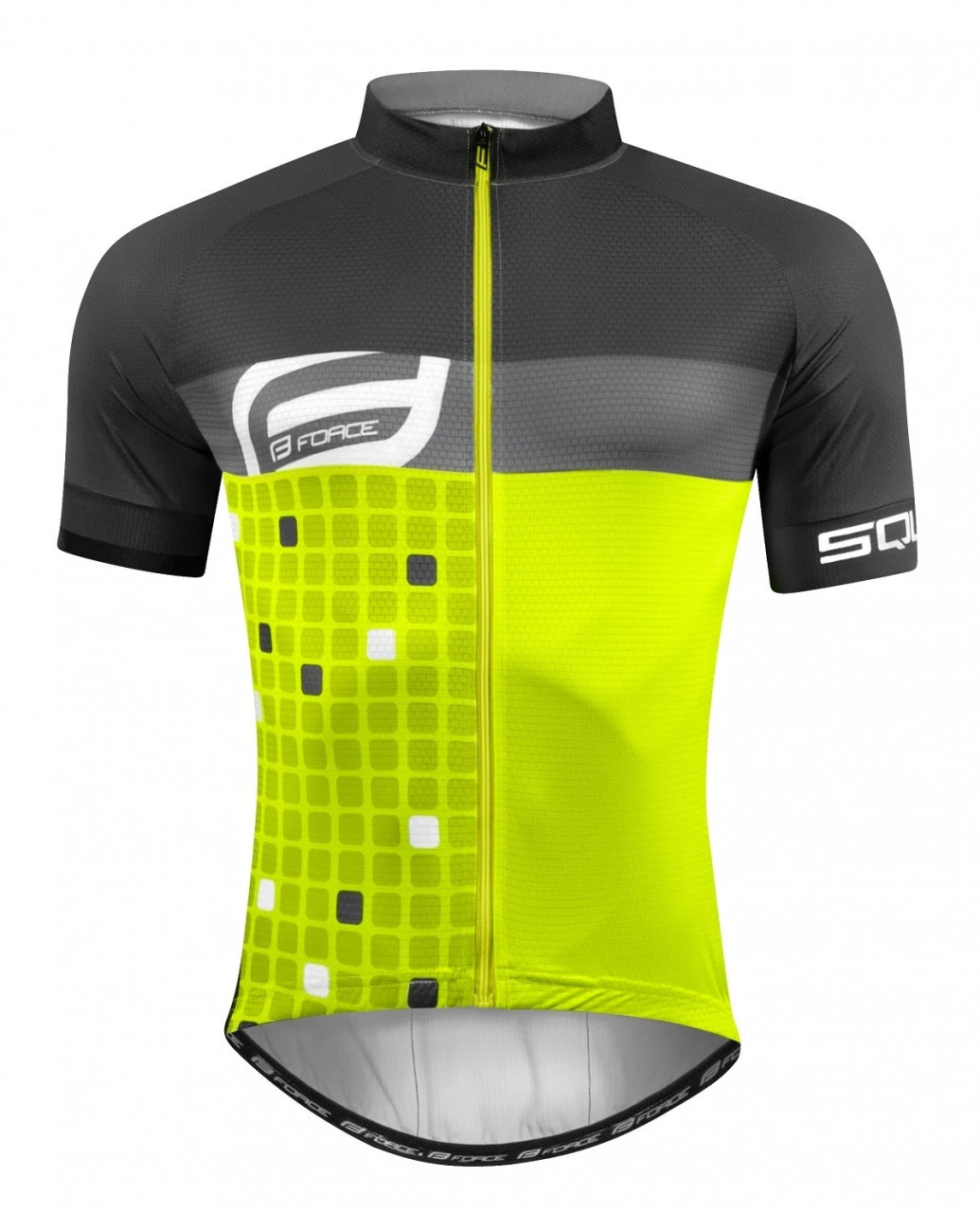 1. Tricou Force Square maneci scurte fluo/gri