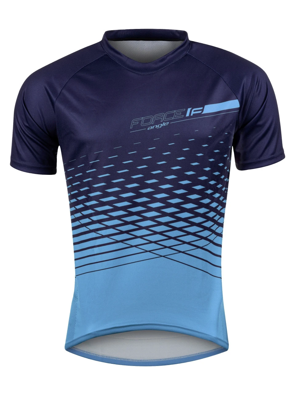 1. Tricou maneca scurta Force MTB Angle albastru