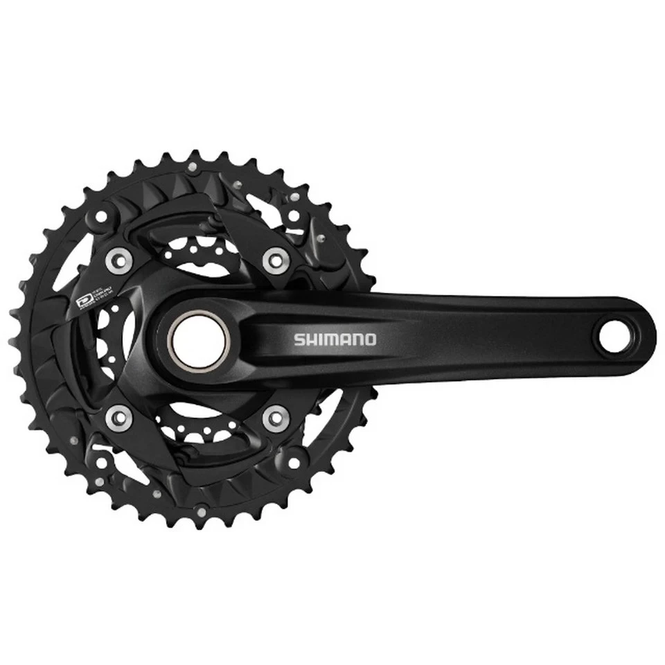 1. Angrenaj pedalier Shimano Deore FC-MT500-3, 3x10 viteze, Hollowtech II, fara aparatoare lant, brate 170mm, fara BB , Negru, 40x3