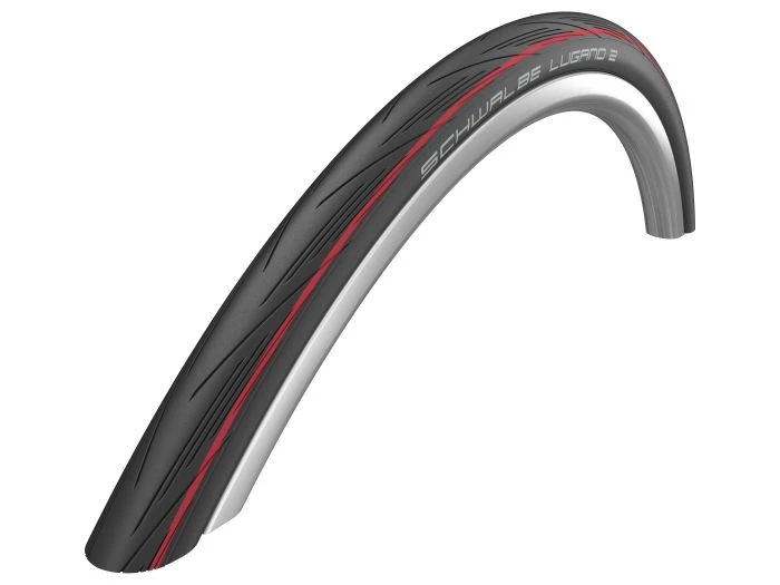 1. ANVELOPA SCHWALBE LUGANO II BLACK RED 700X25C