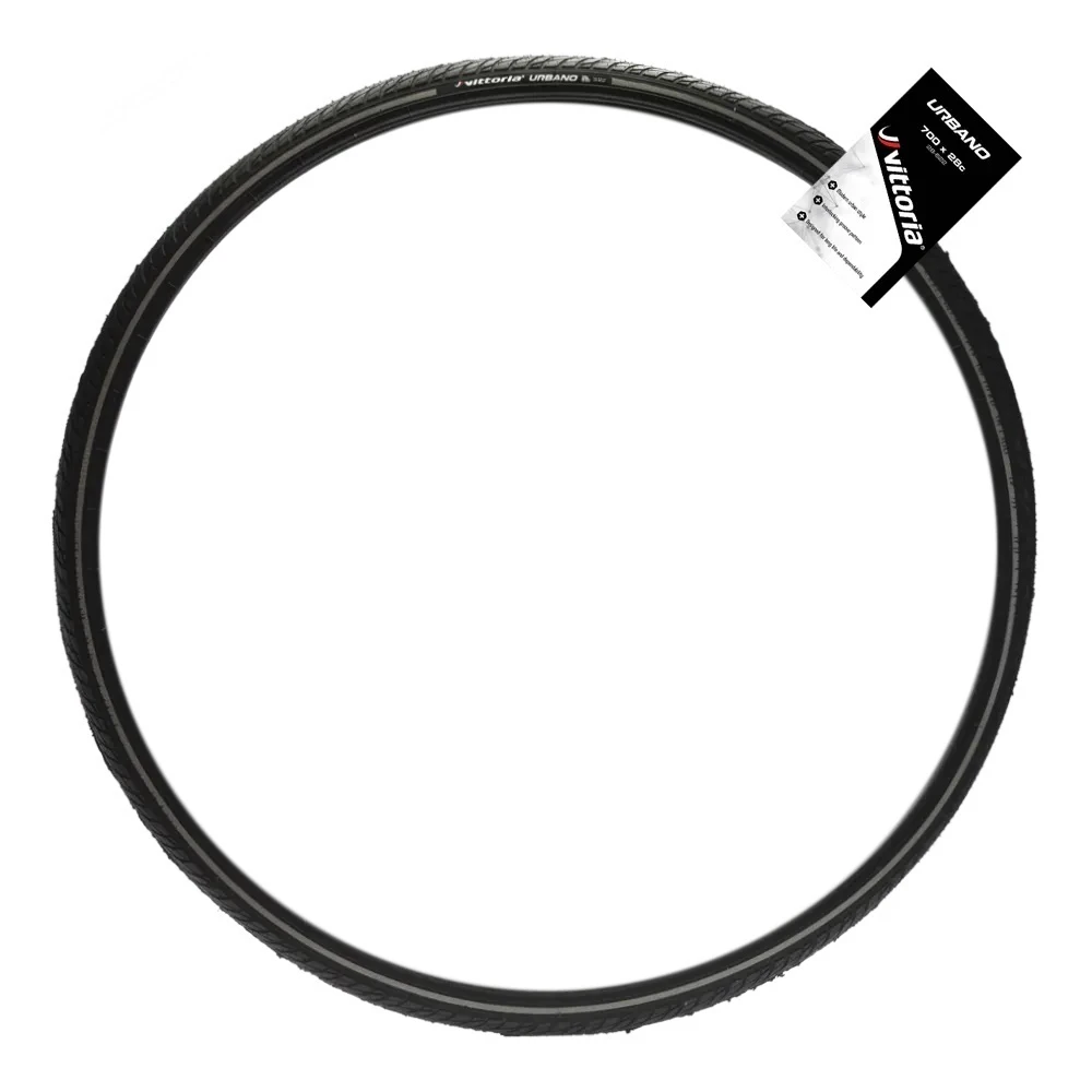 1. Anvelopa VITTORIA Urbano 700x35C(37-622) Negru Rigid - banda reflectorizanta PRB 3 mm