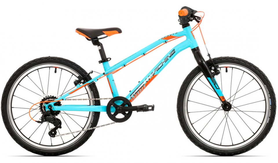 1. Bicicleta copii ROCK MACHINE Thunder 20 VB Albastru Neon-Portocaliu